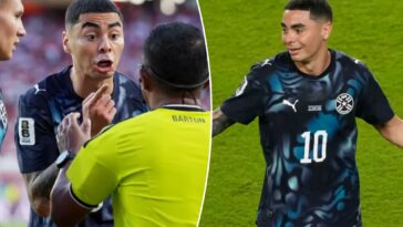 paraguay’s-miguel-almiron-becomes-1st-player-red-carded-at-world-cup-for-covering-his-mouth