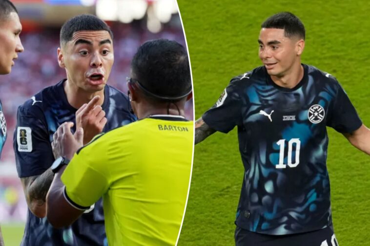 paraguay’s-miguel-almiron-becomes-1st-player-red-carded-at-world-cup-for-covering-his-mouth