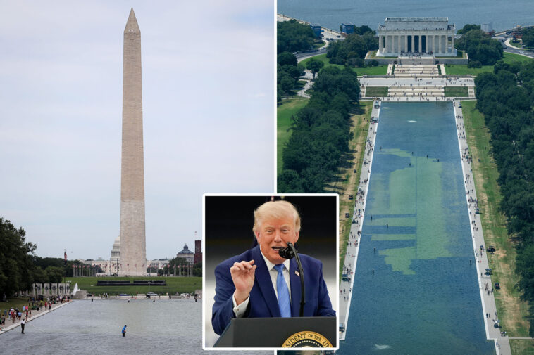 trump-says-vandals-used-chemicals-to-damage-newly-renovated-reflecting-pool-near-lincoln-memorial