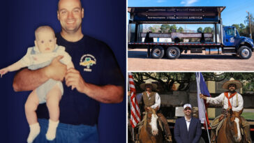 son-of-fdny-hero-killed-on-9/11-carries-world-trade-center-steel-beam-across-america-to-honor-dad