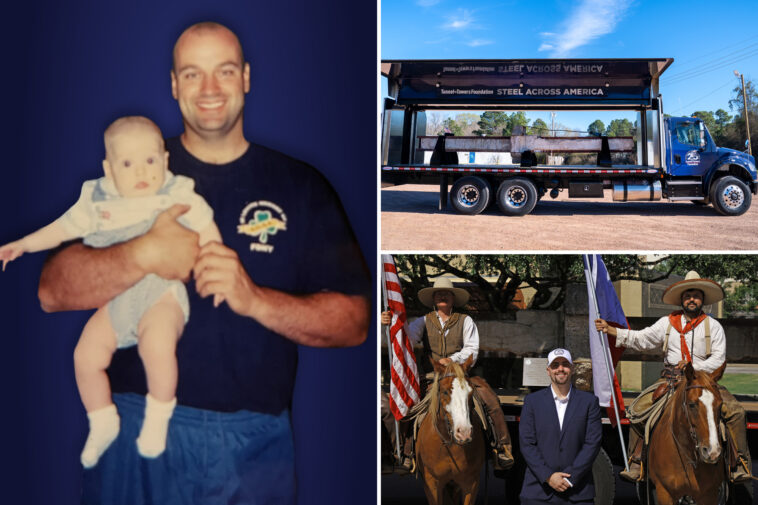 son-of-fdny-hero-killed-on-9/11-carries-world-trade-center-steel-beam-across-america-to-honor-dad