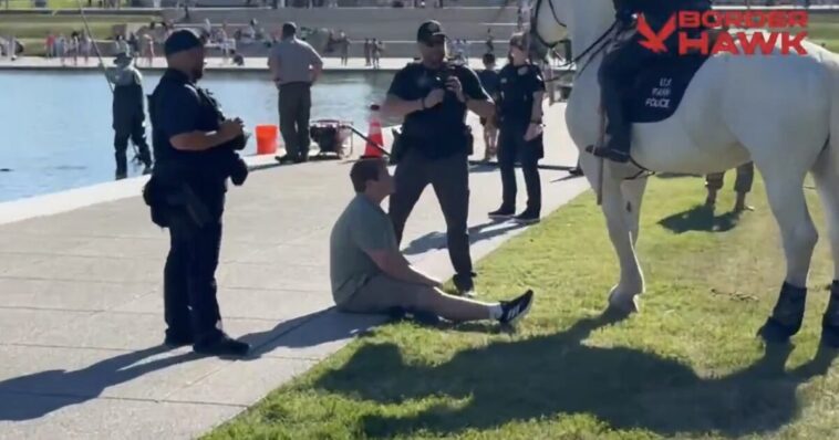 (video)-several-more-arrested-at-reflecting-pool-for-attempting-to-rip-sealant-out
