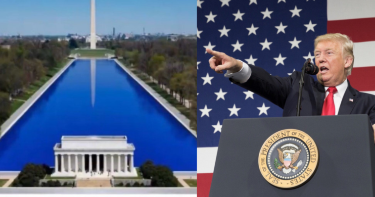 just-in:-president-trump-says-lincoln-reflecting-pool-will-be-drained-to-make-necessary-repairs-after-vandals-poured-corrosive-chemicals-into-pool