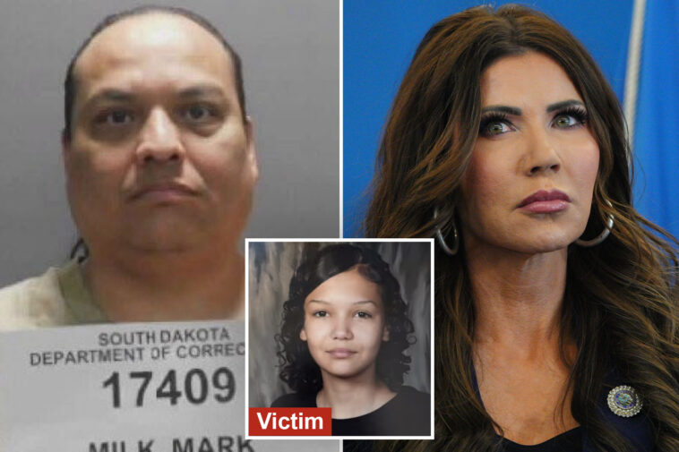convicted-killer-charged-in-death-of-girl,-14,-after-kristi-noem-freed-him-from-prison