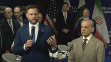 jd-vance-arrives-in-switzerland-for-negotiations-–-trump-blasts-iran-threatening-to-“take-over”,-“blow-the-sh*t-out-of-them”-and-take-20%-of-oil-in-the-strait-(video)
