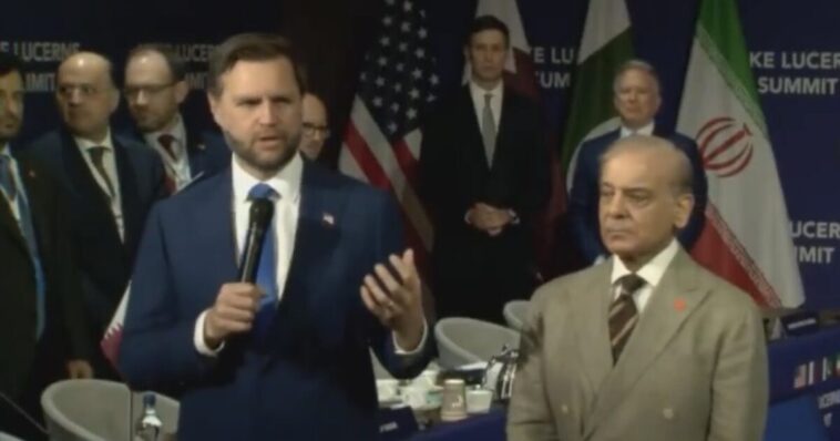 jd-vance-arrives-in-switzerland-for-negotiations-–-trump-blasts-iran-threatening-to-“take-over”,-“blow-the-sh*t-out-of-them”-and-take-20%-of-oil-in-the-strait-(video)