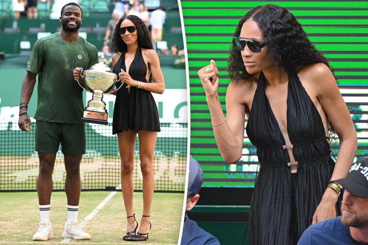 frances-tiafoe’s-girlfriend-ayan-broomfield-celebrates-halle-open-win-in-black-dress