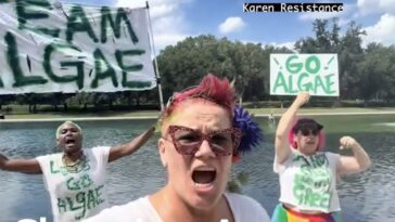 just-in:-marine-one-flies-over-pro-algae-protesters-at-reflecting-pool-–-trump-says-repairs-after-vandalism-by-“sick,-deranged-people”-to-begin-immediately