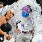 mlb-sideline-reporter-gets-drenched-in-wild-post-game-celebration,-shinnecock-gaffe-&-mj’s-love-letter-sells