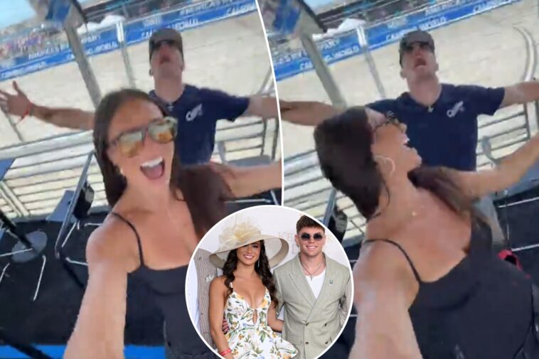 cooper-dejean,-cowboys-cheerleader-abby-summers-attend-nascar-race-after-sparking-dating-buzz