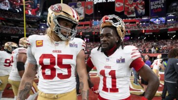 george-kittle-wishes-‘luck’-to-whoever-trades-for-brandon-aiyuk-as-49ers-look-to-move-on-from-receiver