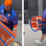 jpmorgan-dei-executive-fired-after-dumping-garbage-on-street,-stealing-knicks-trashcan-in-viral-video