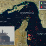 an-oil-tanker-navigates-the-strait-of-hormuz-despite-threats-from-iran’s-revolutionary-guard