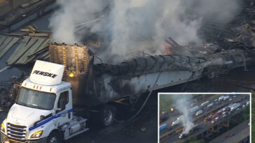tractor-trailers-burst-into-flames-after-crash-on-new-jersey-turnpike