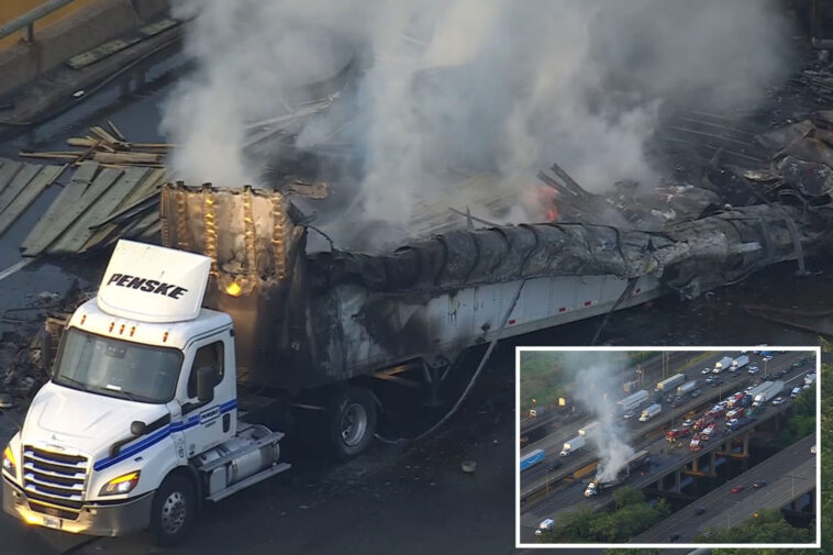 tractor-trailers-burst-into-flames-after-crash-on-new-jersey-turnpike