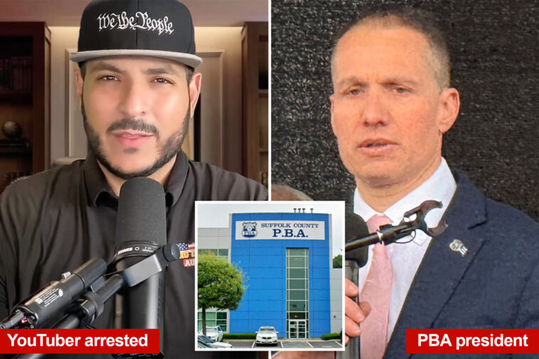 youtube-activist-long-island-auditor-arrested-after-‘threatening’-video-stunt-at-pba-headquarters:-union