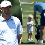 scottie-scheffler’s-son-steals-show-at-travelers-championship-toting-tiny-golf-bag