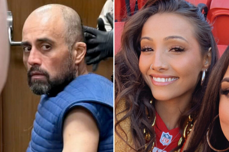 shooter-accused-of-gunning-down-pro-skateboarder-ex-girlfriend-is-dragged-into-court-in-suicide-gown