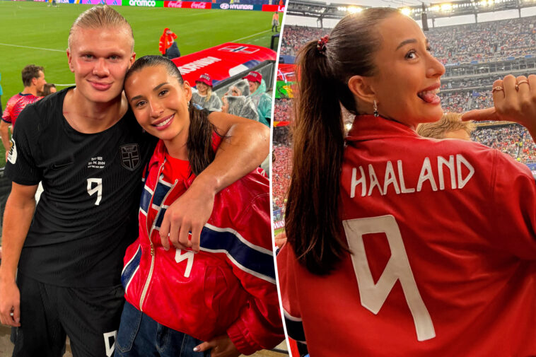 erling-haaland’s-girlfriend-isabel-rocks-custom-norway-jacket-before-world-cup-game-vs-france