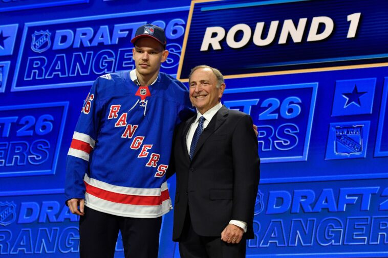 rangers-select-defenseman-alberts-smits-with-no.-5-pick-in-2026-nhl-draft