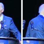 “what-a-loser”-–-joe-biden-heavily-slurs-as-he-trashes-trump-for-renovating-reflecting-pool-–-then-has-to-be-directed-offstage-(video)