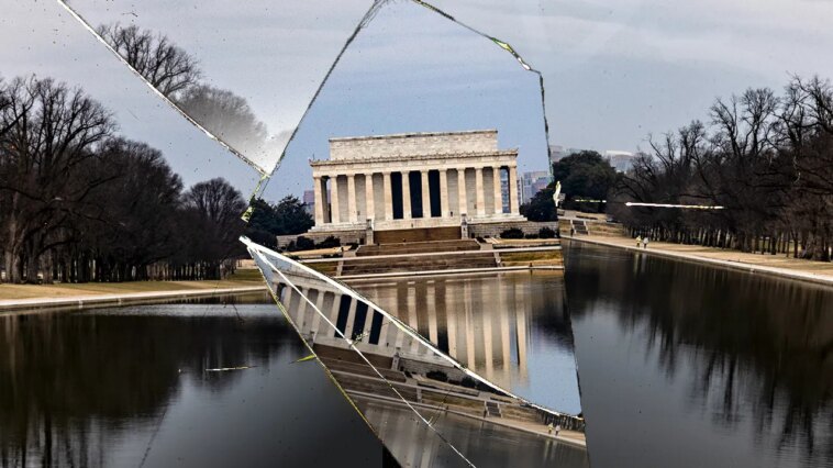 burgum-vows-‘full’-prosecution-after-vandals-carved-350-foot-gash-into-lincoln-memorial-reflecting-pool