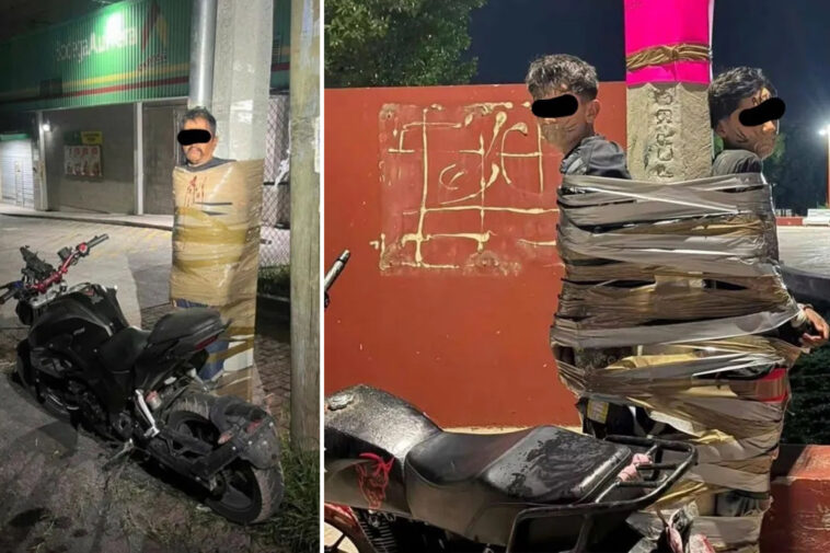 mexican-‘batman’-vigilante-wanted-for-chasing-down-suspected-motorbike-thieves,-taping-them-to-lampposts