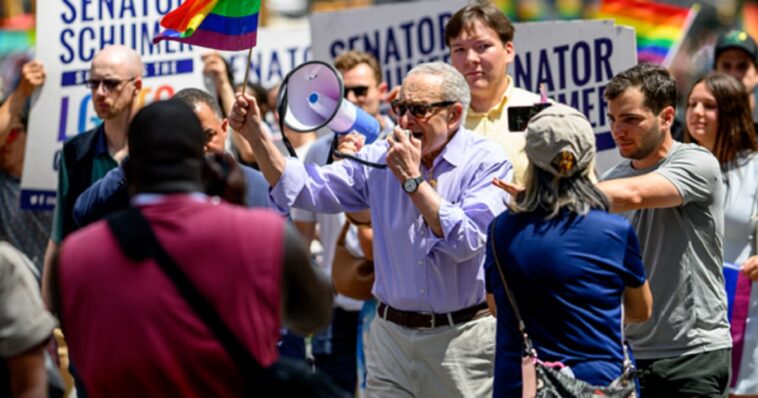 video:-chuck-schumer-relentlessly-booed-at-nyc-‘pride’-parade