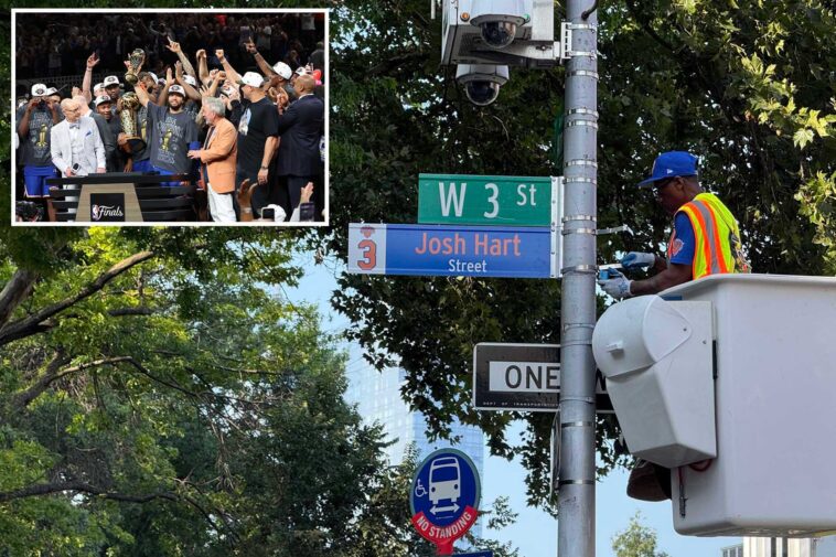nyc-honors-knicks-with-temporary-street-signs-–-but-don’t-expect-them-to-last-long:-‘gone-by-11:58-tonight’