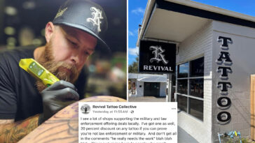 florida-tattoo-shop-doubles-down-with-anti-military-discount-after-refusing-veterans,-law-enforcement
