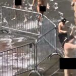 watch:-seattle-pride-parade-participants-strip-naked,-chase-children-around-water-fountain
