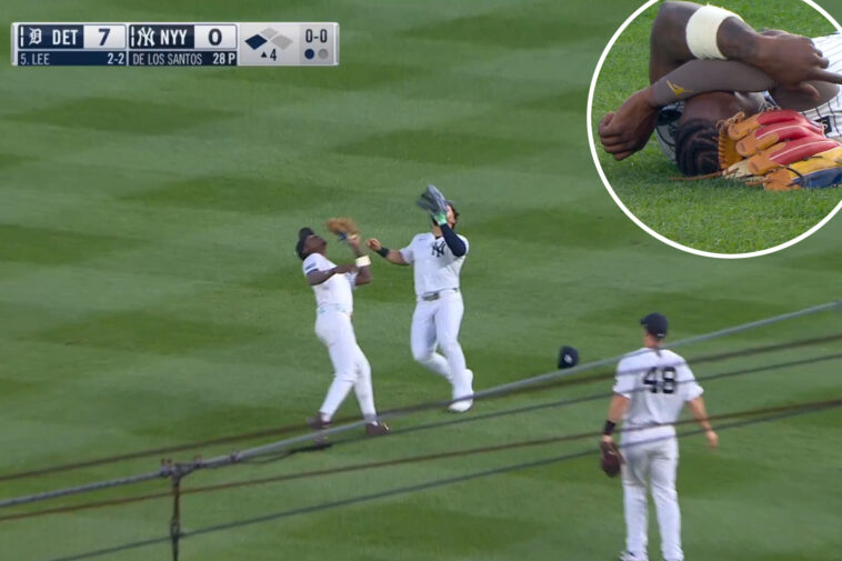 jazz-chisholm-jr.-exits-after-scary-collision-with-jasson-dominguez-in-yankees-injury-worry