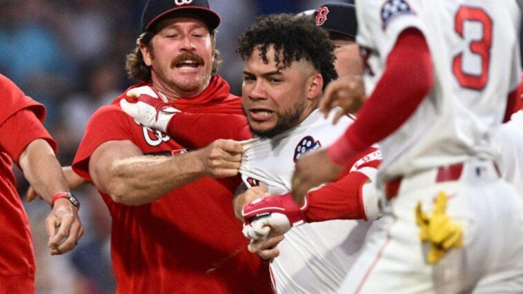 willson-contreras-at-the-center-of-benches-clearing-scuffle,-throws-helmet-at-nationals-pitcher