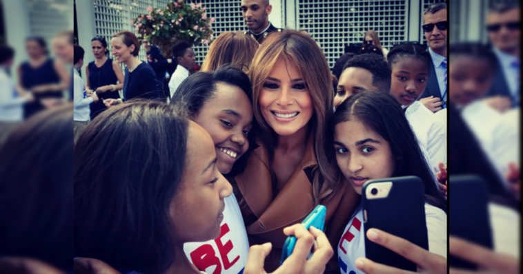 in-a-rare-public-statement,-first-lady-melania-trump-praises-scotus-ruling-protecting-women-in-sports