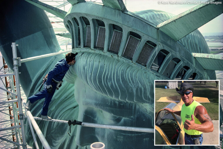 worker-in-iconic-photo-kissing-statue-of-liberty-recalls-death-defying-perch:-‘one-slip-and-it-was-over’