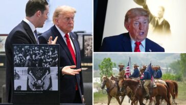 trump-honors-‘freakin’-wild-life’-of-teddy-roosevelt,-interacts-with-ai-powered-ex-prez-in-north-dakota-visit