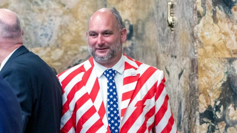 see-it:-pennsylvania-democrats-boot-gop-lawmaker-from-house-floor-over-patriotic-america-250-suit