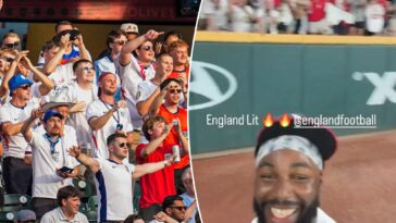 england-fans-go-wild-for-michael-harris-at-braves-game-after-thrilling-world-cup-win-in-atlanta