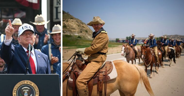 must-see:-the-moment-actual-rough-riders-escort-trump’s-motorcade-to-the-teddy-roosevelt-library