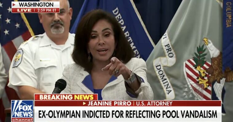 us-attorney-jeanine-pirro-takes-zero-bs-from-fake-news-reporter-trying-to-excuse-vandalism-at-lincoln-memorial-reflecting-pool