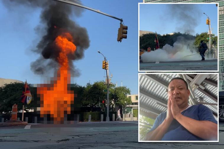 protester-with-tibetan-flag-fatally-sets-himself-on-fire-outside-un-headquarters-in-nyc:-sources