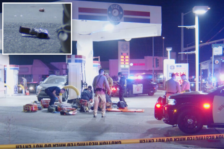 traffic-chaos-as-busy-la-freeway-closed-after-police-shooting