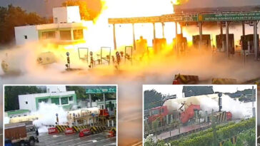 wild-video-shows-gas-tanker-erupt-into-fireball-after-slamming-into-toll-booth,-killing-5