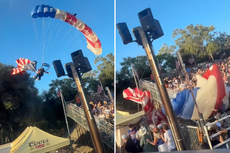 heart-stopping-video-shows-moment-american-flag-carrying-skydiver-crash-lands-at-california-rodeo