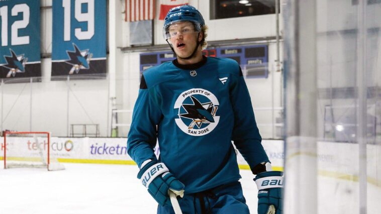 the-tallest-player-ever-selected-in-the-nhl-blew-minds-in-his-debut-with-the-san-jose-sharks