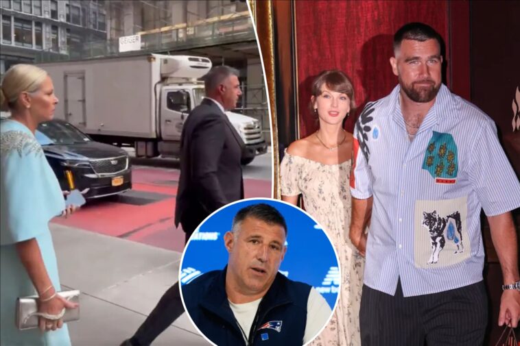 mike-vrabel-and-wife-head-to-taylor-swift,-travis-kelce-wedding