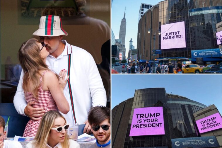 white-house-spoofs-taylor-swift-and-travis-kelce-msg-marriage-announcement:-‘trump-is-your-president’ 