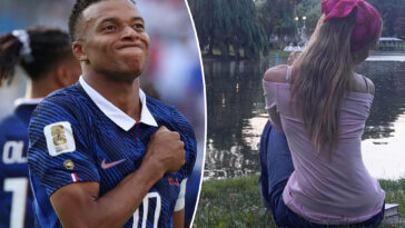 kylian-mbappe’s-girlfriend-ester-catches-eyes-in-hot-pink-outfit-amid-france-world-cup-game
