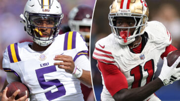 jayden-daniels-laughs-off-49ers-fan’s-expletive-filled-brandon-aiyuk-rant