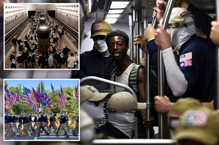 white-supremacist-group-marches-on-washington,-dc-toting-confederate-flags